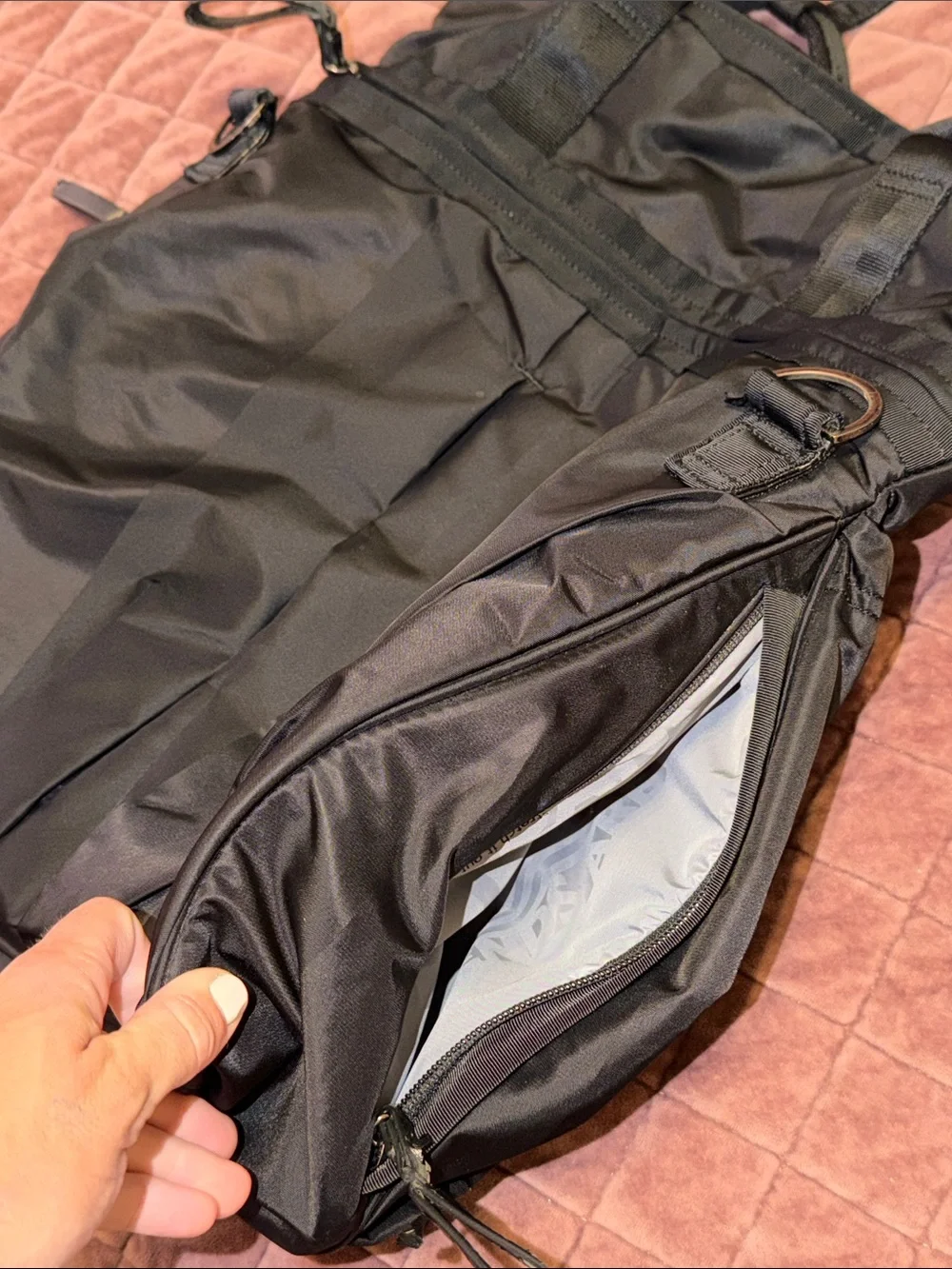 lululemon athletica Black Nylon Drawstring Tote